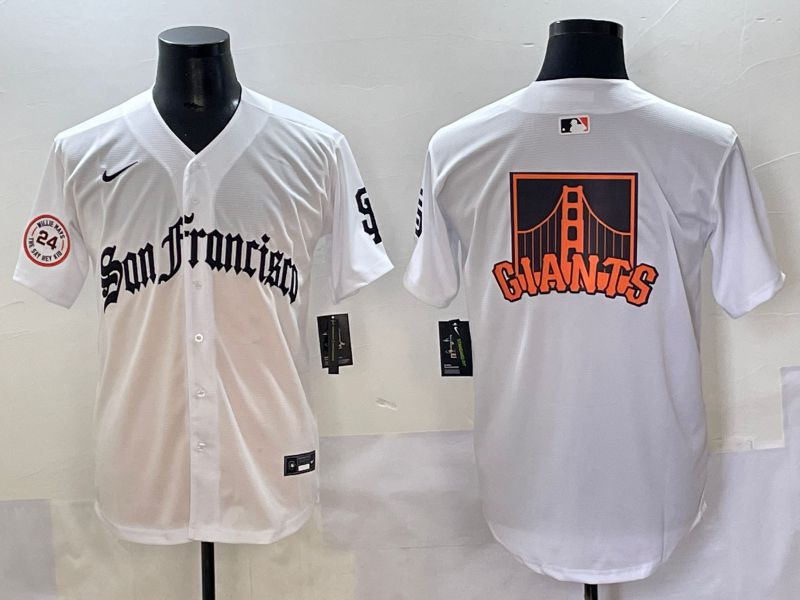 Men 2025 San Francisco Giants Blank White Five generations Joint Name Nike MLB Jersey style 7->san francisco giants->MLB Jersey